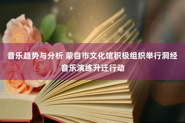 音乐趋势与分析 蒙自市文化馆积极组织举行洞经音乐演练升迁行动